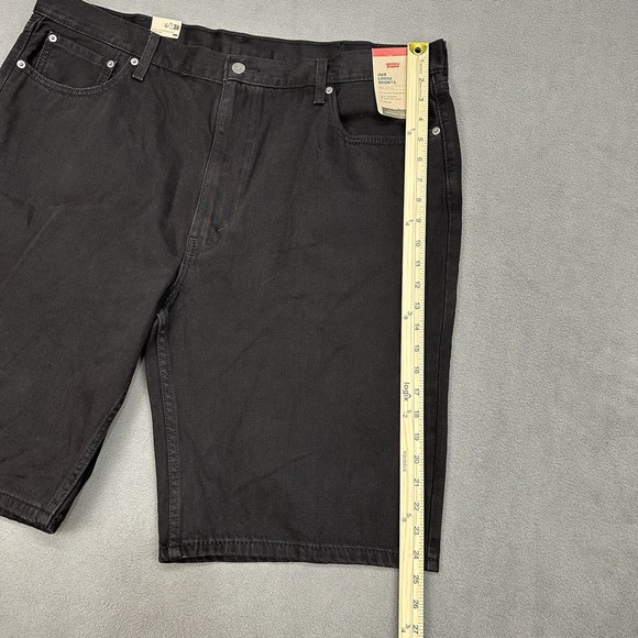 Levi's 469 Loose Fit Black Denim 12" Shorts Men‎ 42 Skater Streetwear Baggy New - Picture 4 of 12